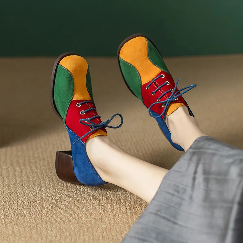 EASTTATA ET Loafers Women's Red-3