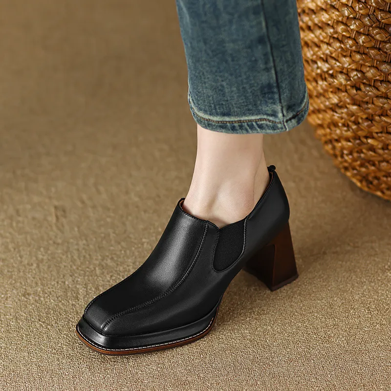 EASTTATA ET Loafers Women's Black-6