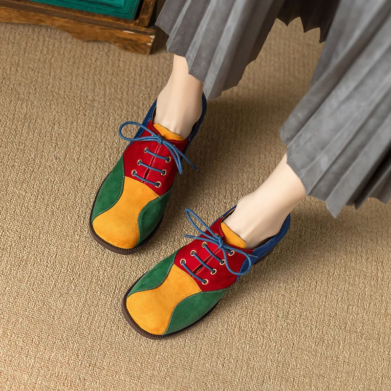 EASTTATA ET Loafers Women's Red-2