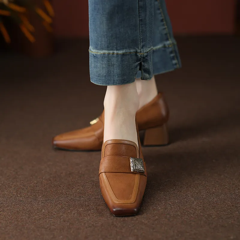 EASTTATA ET Loafers Women's Black, Brown-2