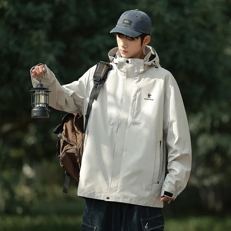 ROBINHOOD Water Resistant Windproof Breathable Warm Water Repellent Cold Resistant Rainproof Windbreaker Jacket Unisex-7