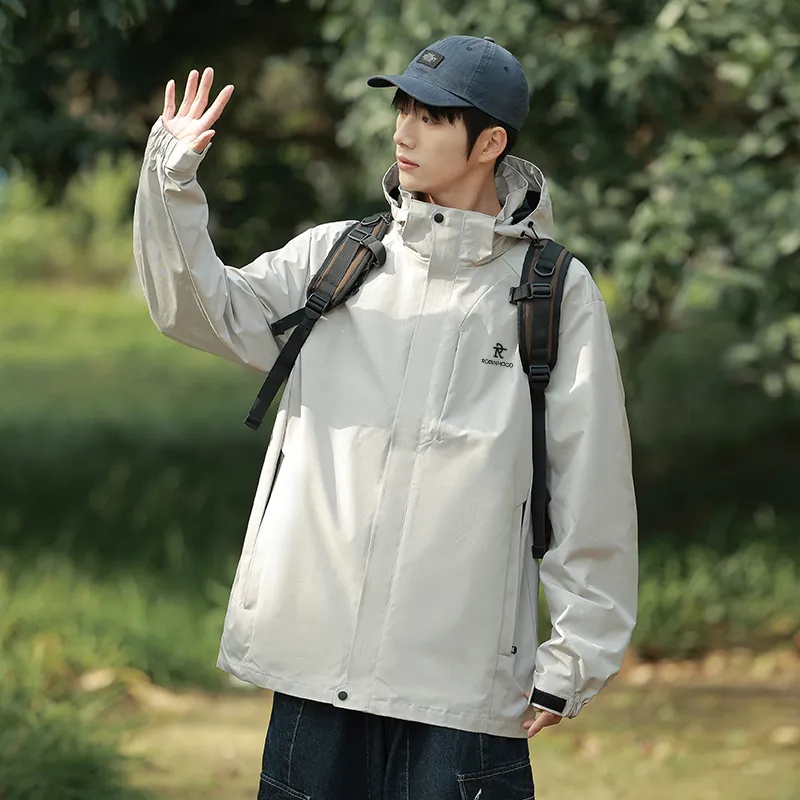 ROBINHOOD Water Resistant Windproof Breathable Warm Water Repellent Cold Resistant Rainproof Windbreaker Jacket Unisex-9