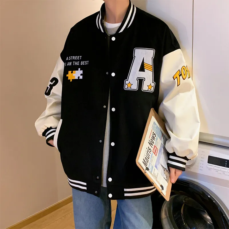 ROBINHOOD Baseball Jacket Unisex Black-4