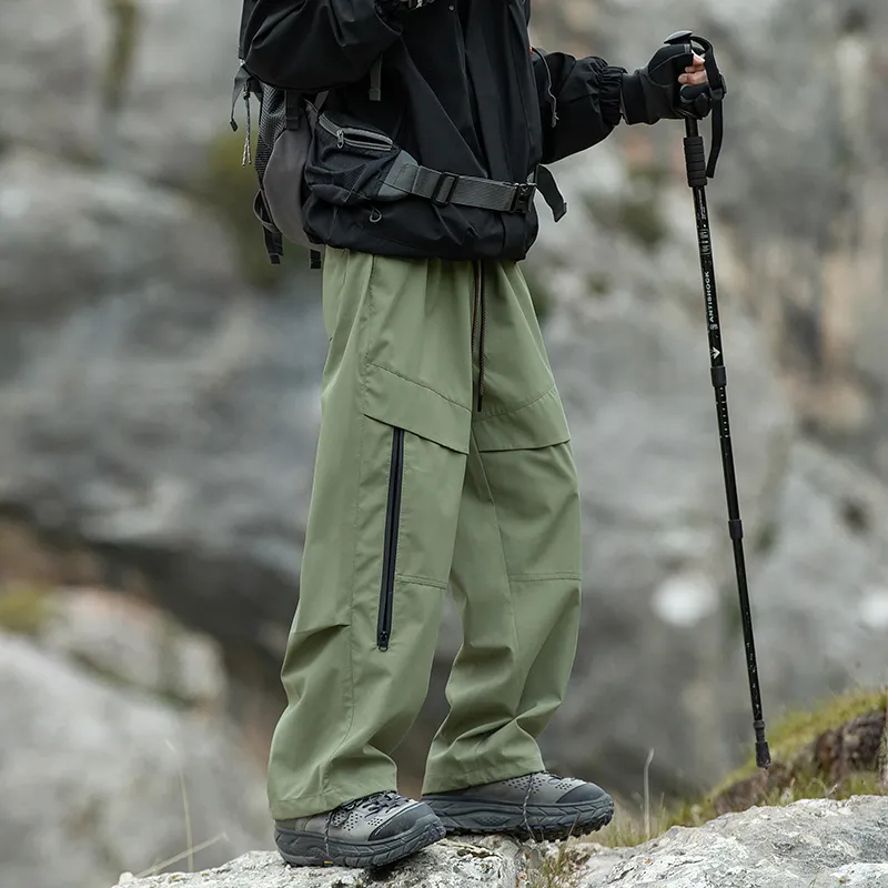 ROBINHOOD Windbreaker Pants Unisex Snow Mountains Gray-13