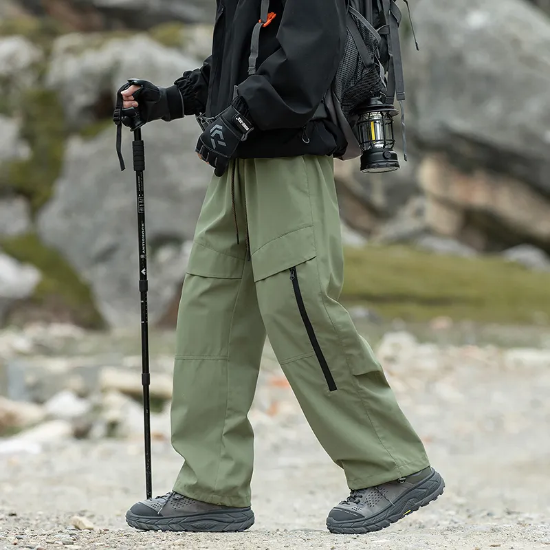 ROBINHOOD Windbreaker Pants Unisex Snow Mountains Gray-10