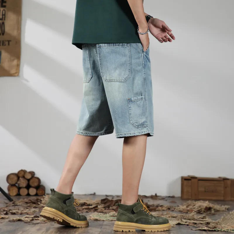 ROBINHOOD Denim Shorts Unisex Ancient Teal-3
