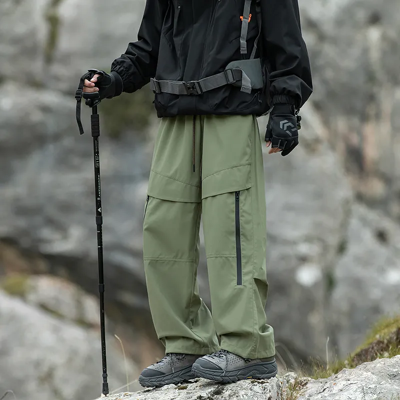 ROBINHOOD Windbreaker Pants Unisex Snow Mountains Gray-12
