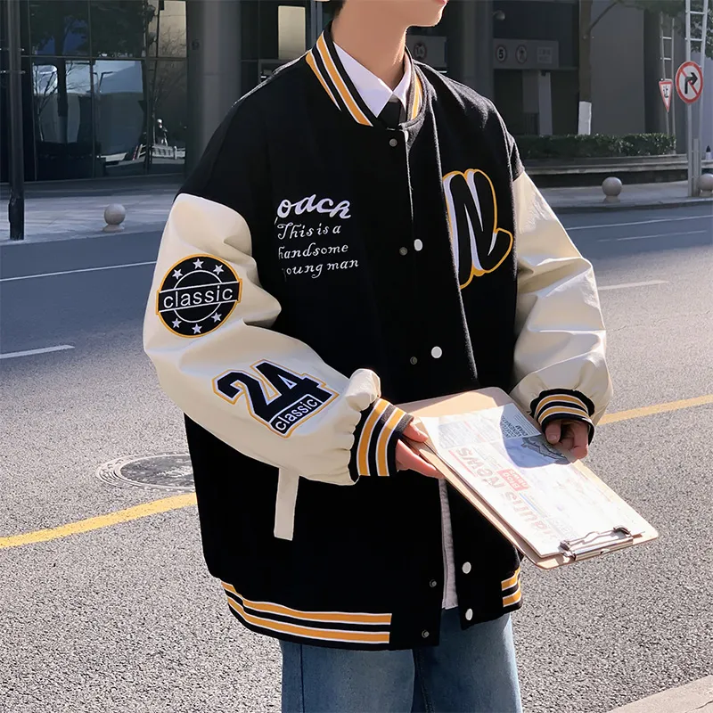 ROBINHOOD Baseball Jacket Unisex Black-3