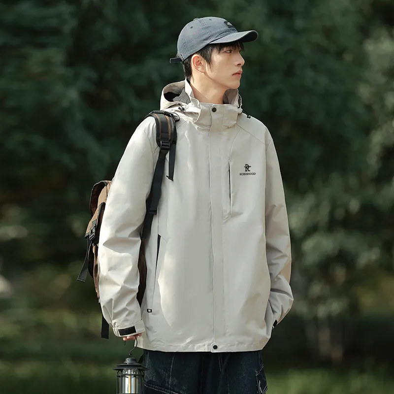 ROBINHOOD Water Resistant Windproof Breathable Warm Water Repellent Cold Resistant Rainproof Windbreaker Jacket Unisex-8