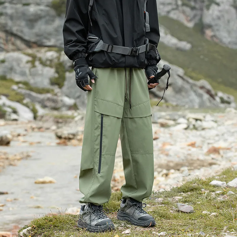 ROBINHOOD Windbreaker Pants Unisex Snow Mountains Gray-9