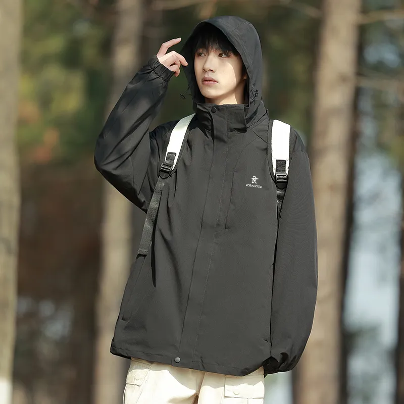 ROBINHOOD Water Resistant Windproof Breathable Warm Water Repellent Cold Resistant Rainproof Windbreaker Jacket Unisex-3