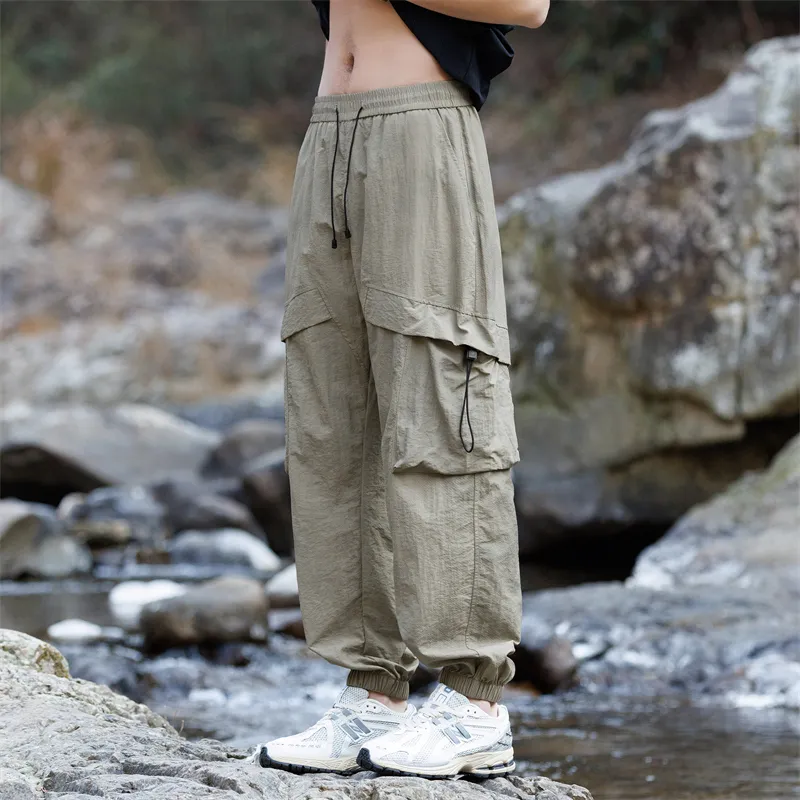 ROBINHOOD Casual Pants Unisex Bean Gray-4