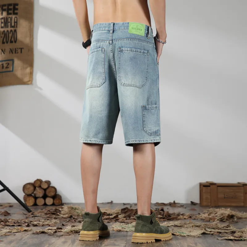 ROBINHOOD Denim Shorts Unisex Ancient Teal-4