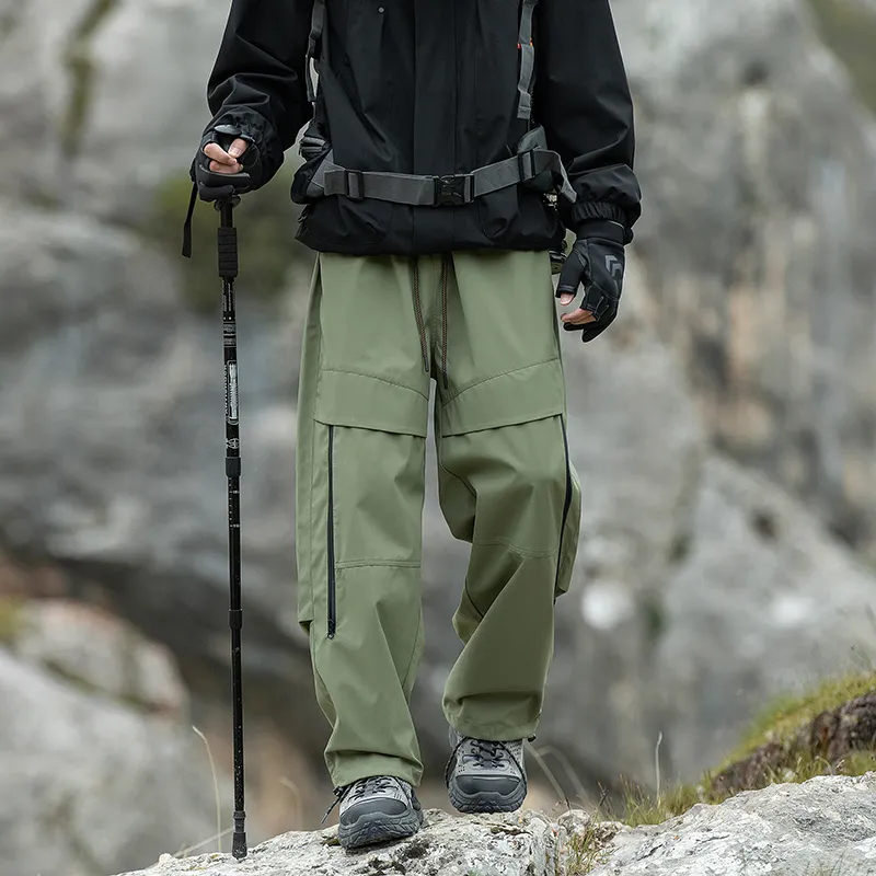 ROBINHOOD Windbreaker Pants Unisex Snow Mountains Gray-8