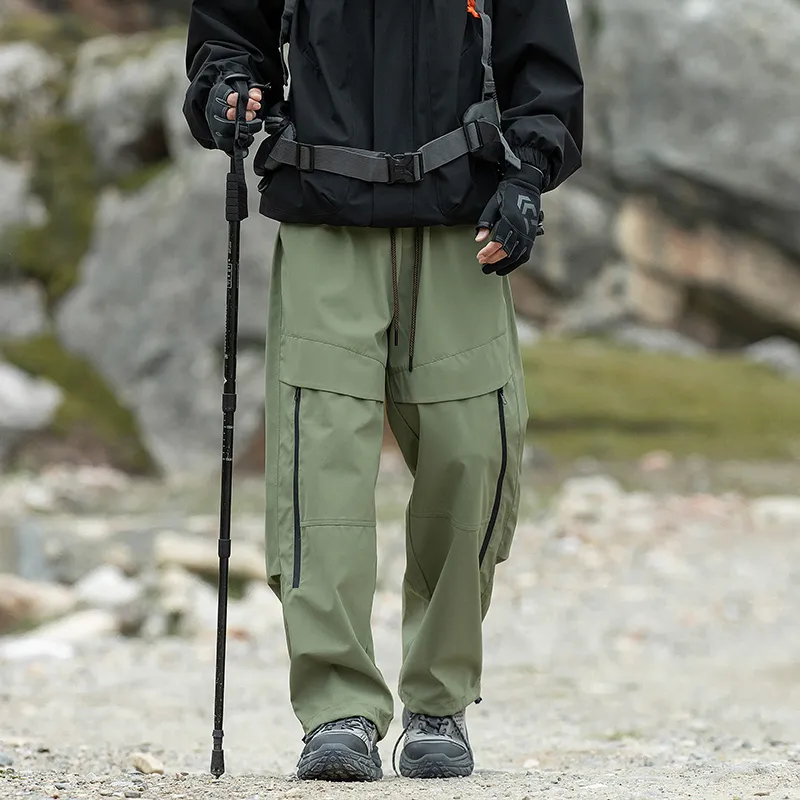 ROBINHOOD Windbreaker Pants Unisex Snow Mountains Gray-11