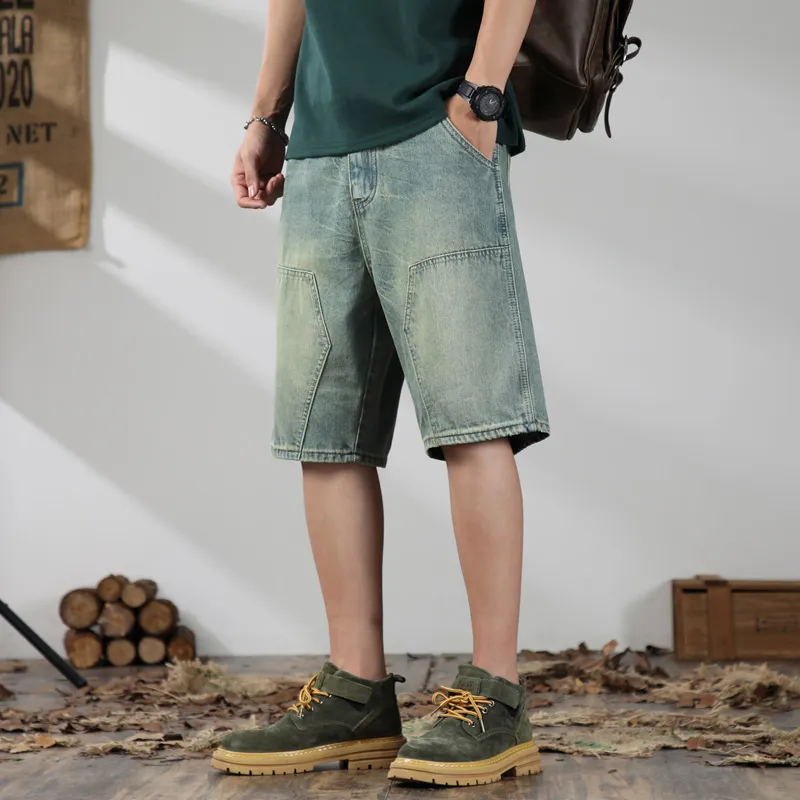 ROBINHOOD Denim Shorts Unisex Ancient Teal-4