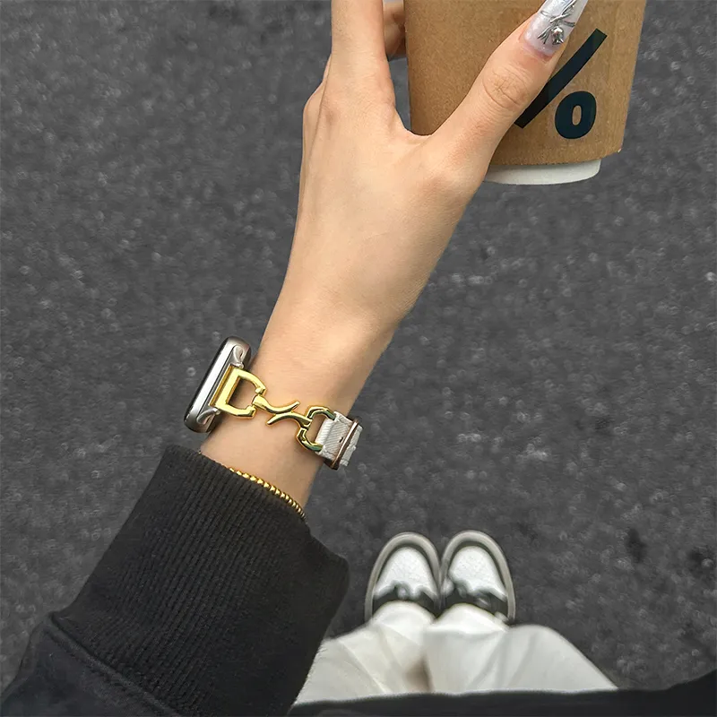 IBOANN Watch Band Xiaomi Compatibility Denim Material-2