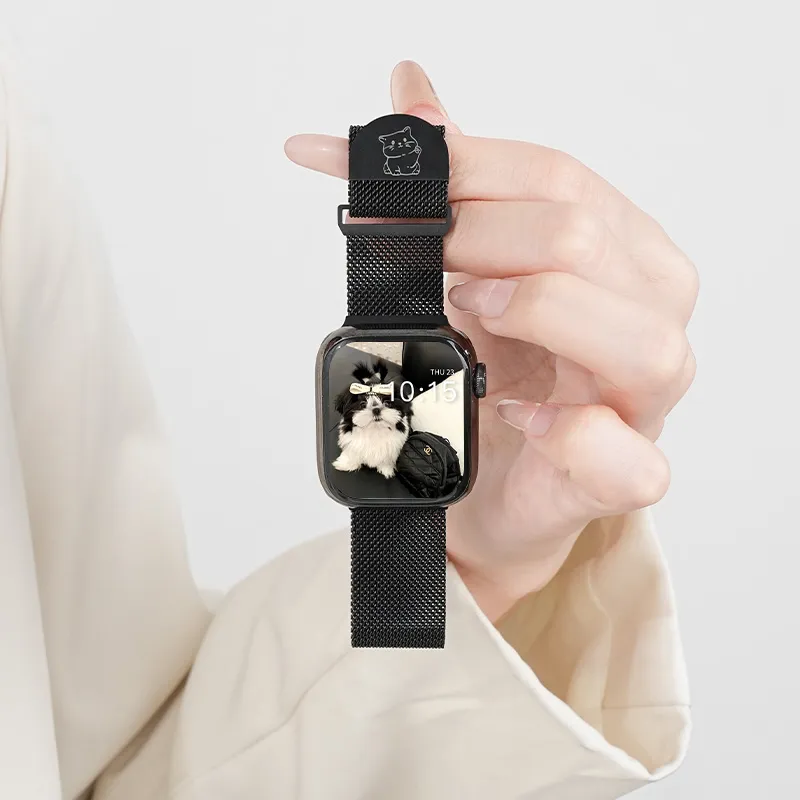 IBOANN Apple Compatibility Watch Band Stainless Steel Material-5