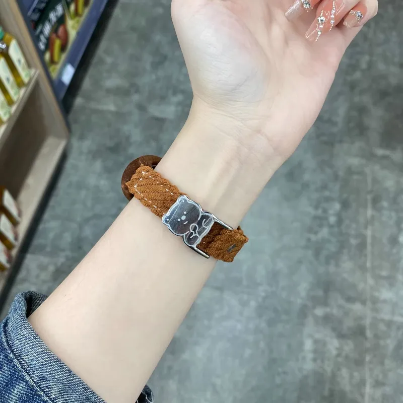 IBOANN Watch Band Xiaomi Compatibility Plush Material-3