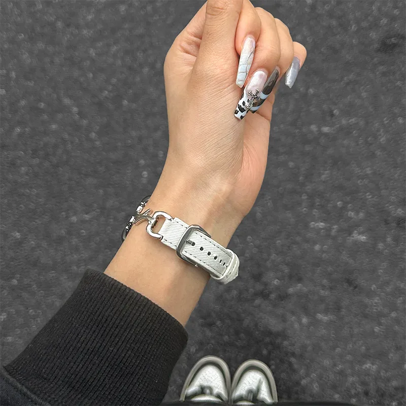 IBOANN Watch Band Xiaomi Compatibility Denim Material-15