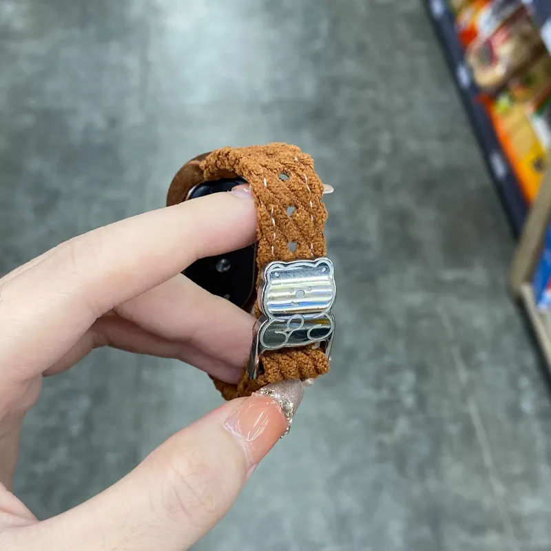 IBOANN Watch Band Xiaomi Compatibility Plush Material-1