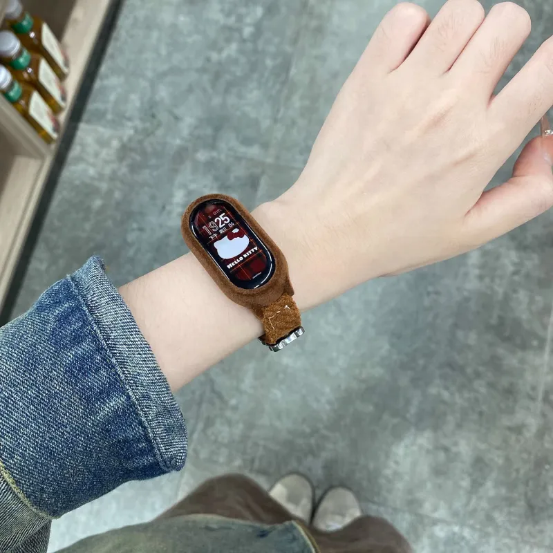 IBOANN Watch Band Xiaomi Compatibility Plush Material-2