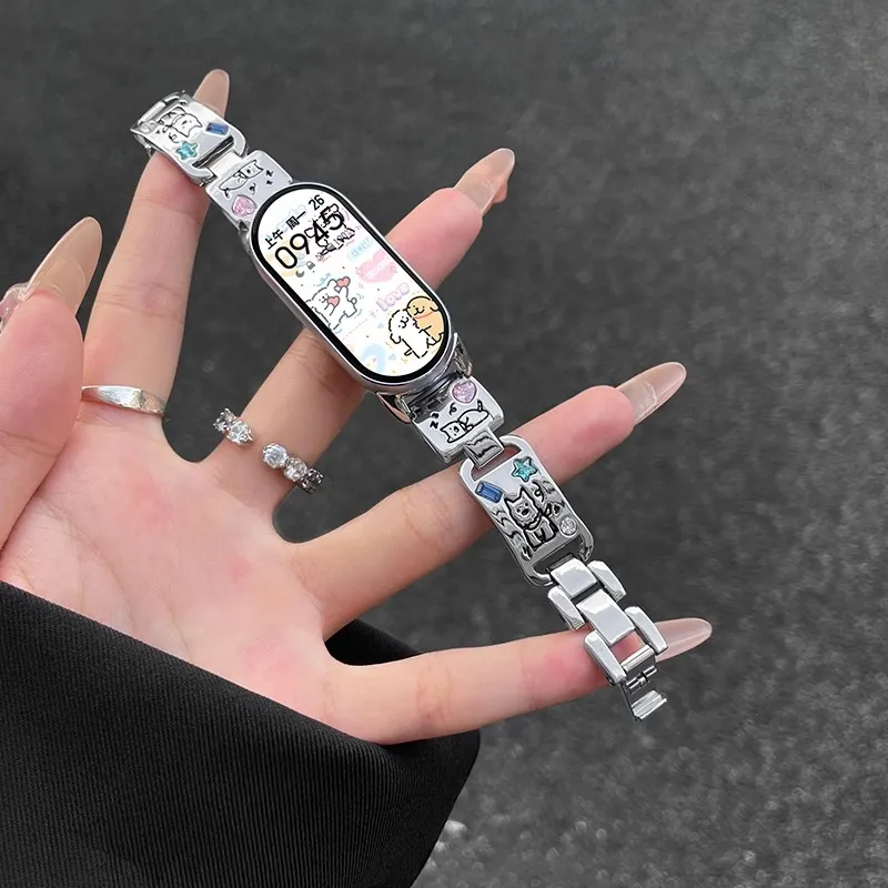 IBOANN Xiaomi Compatibility Watch Band Metal-1