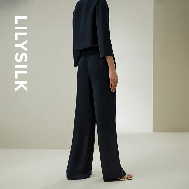 LILIXIUKE Casual Pants Women's Midnight Blue-2