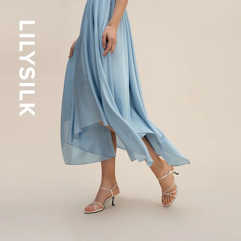 LILIXIUKE Slip Dress Women's Light Blue-1