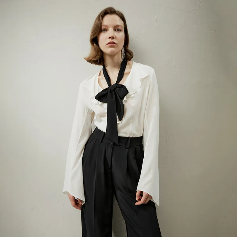 LILIXIUKE Shirt Women's Raw White-3