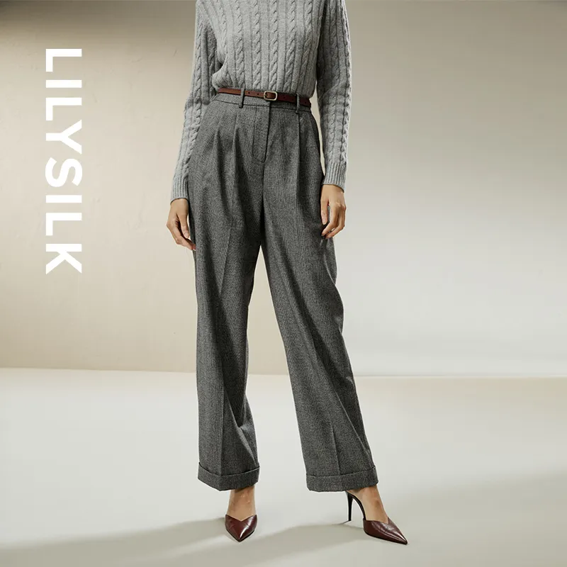 LILIXIUKE Suit Trouser Women's Glen Plaid-1
