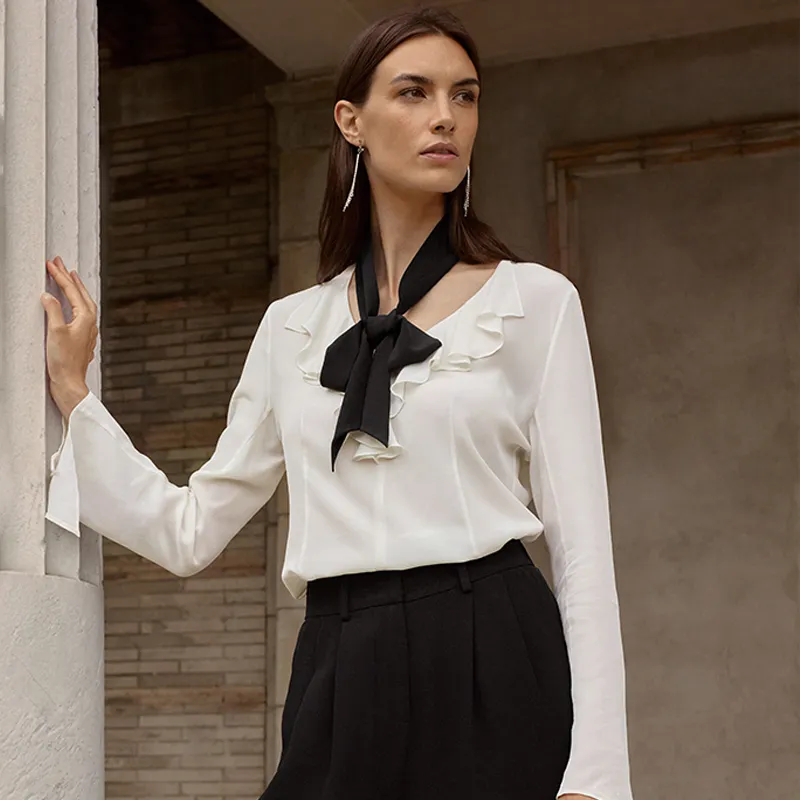LILIXIUKE Shirt Women's Raw White-5
