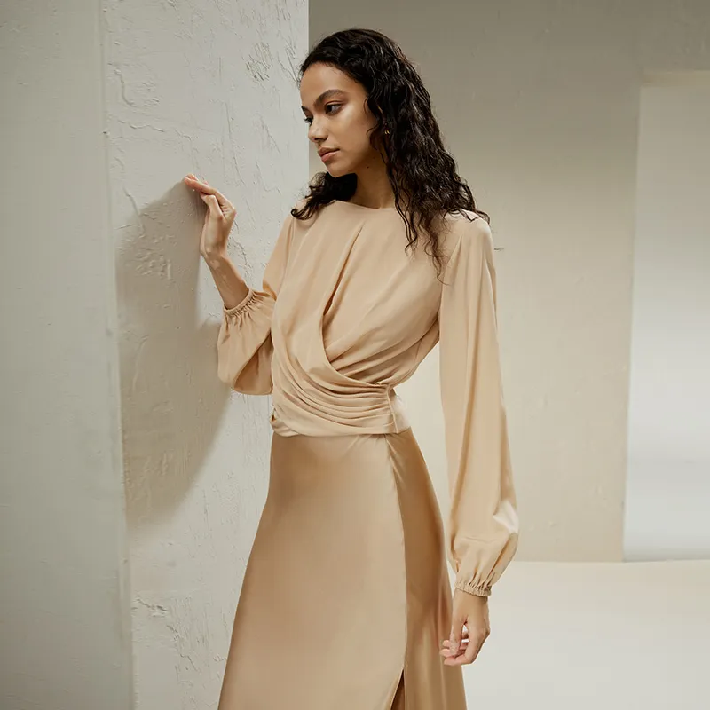 LILIXIUKE Shirt Women's Light Gold-3