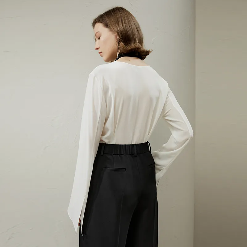 LILIXIUKE Shirt Women's Raw White-6