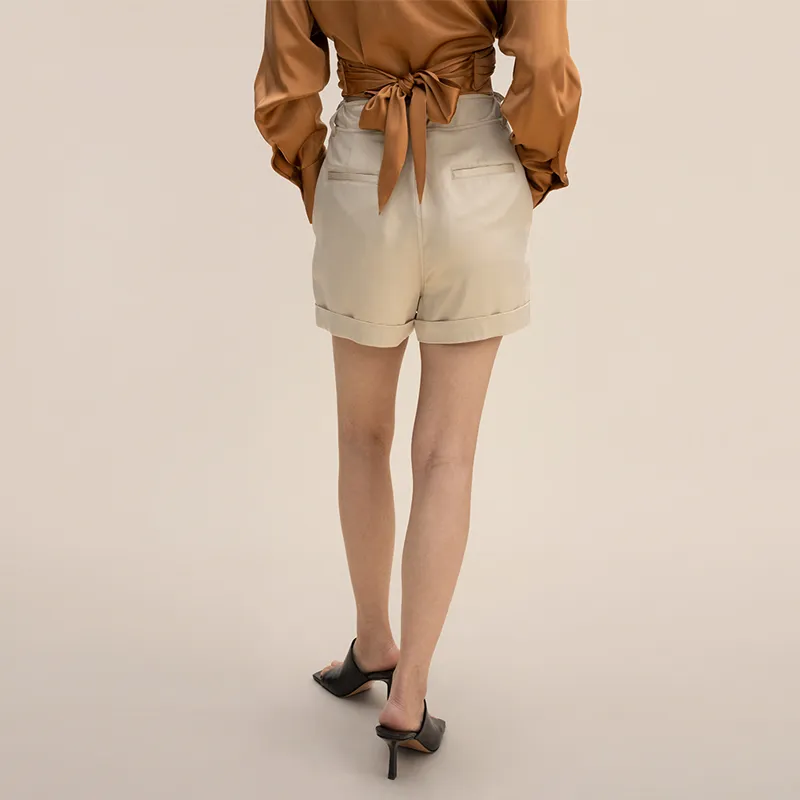 LILIXIUKE Cargo Shorts Women's Apricot-5