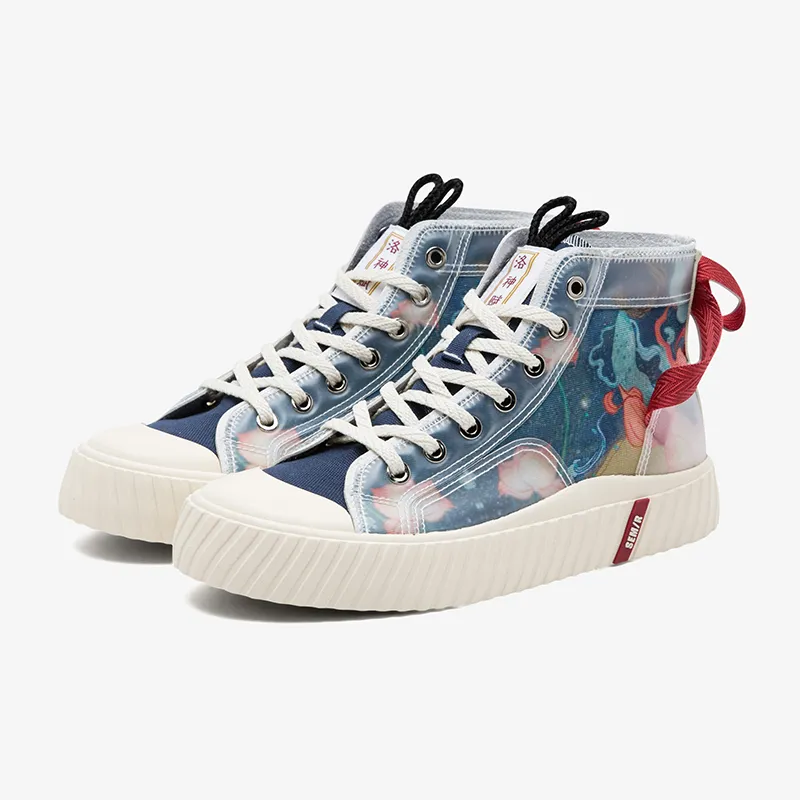 SEMIR High Top Canvas Shoes Women's Earth Gray Green-2