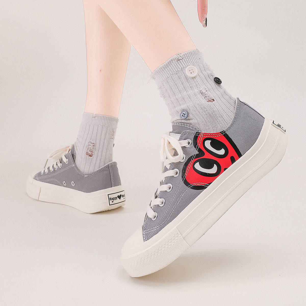 Charles Jang's Happy Heart X SEMIR Canvas Shoes Women's Low
