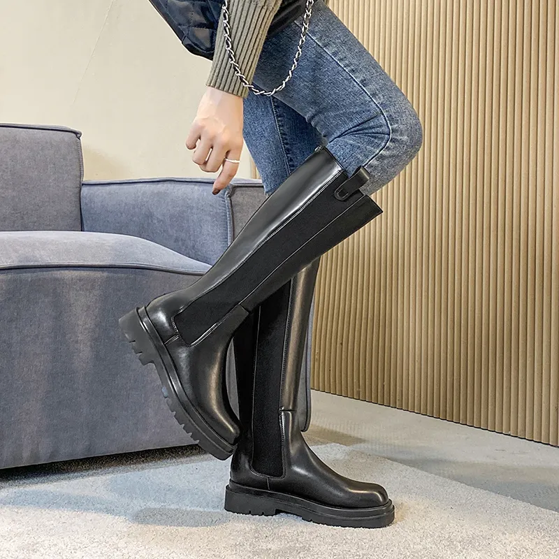 SEMIR Knee high Boots 4cm Women's Black-2