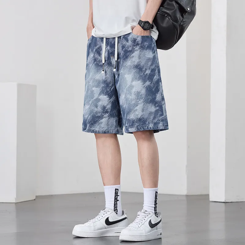 NRTY Casual Shorts Men's Denim Blue-3