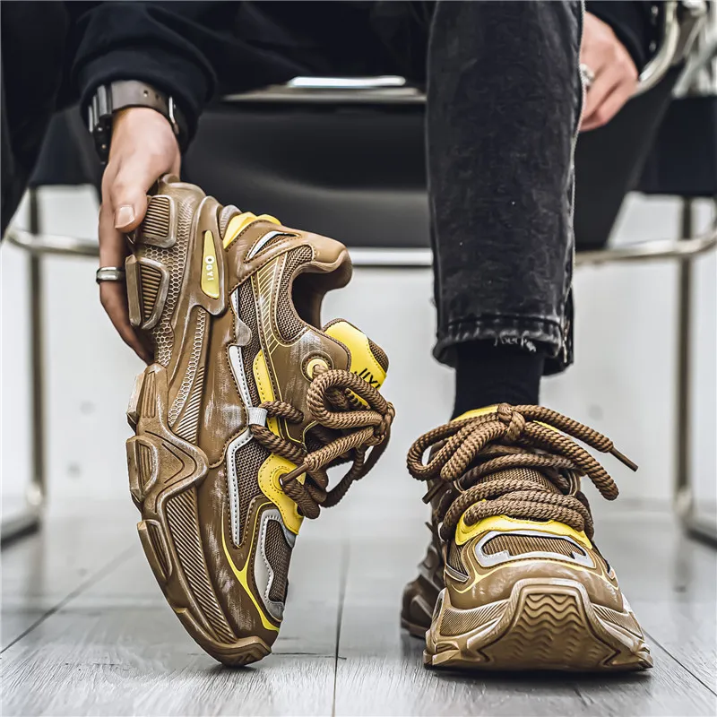 JX Anti-Slip Wear-Resistant Low-Top Chunky Sneakers Men's-13
