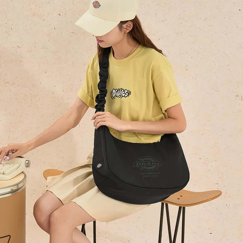 Dickies Nylon Cloud Bag Shoulder Bag Crossbody Bag Shoulder Bag Handbag Regular Women's Graphite Black/Apricot White-4