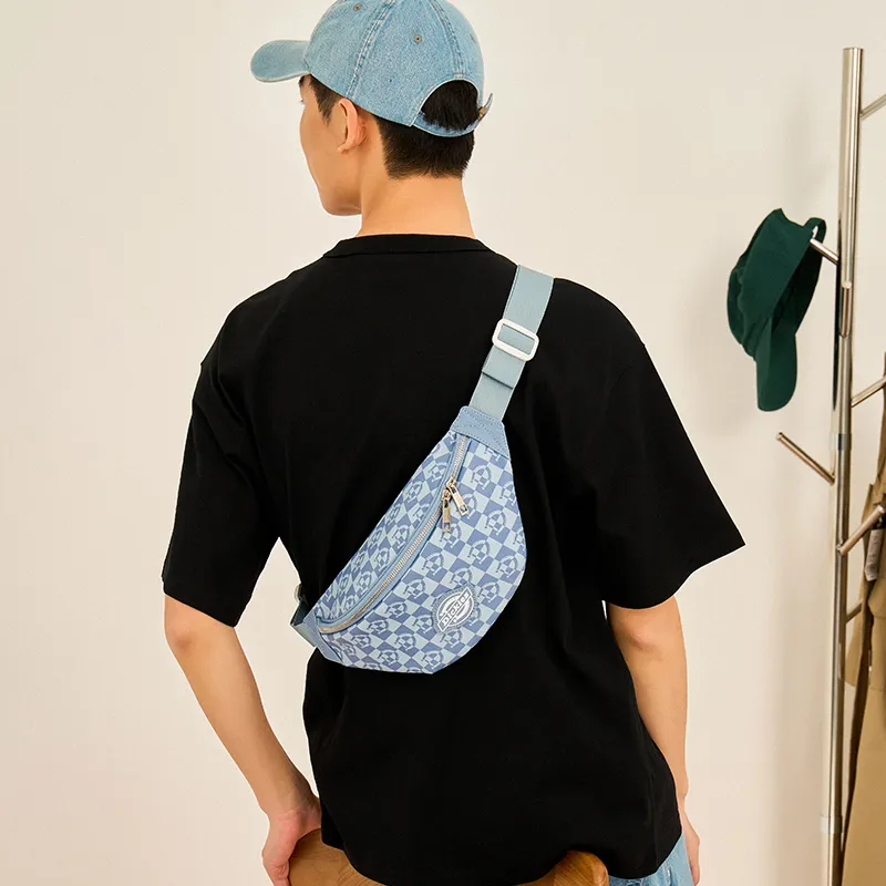 Dickies PVC Sling Bag, Fanny Pack, Crossbody Bag Unisex Denim Blue/Light Khaki/Classic Black-5