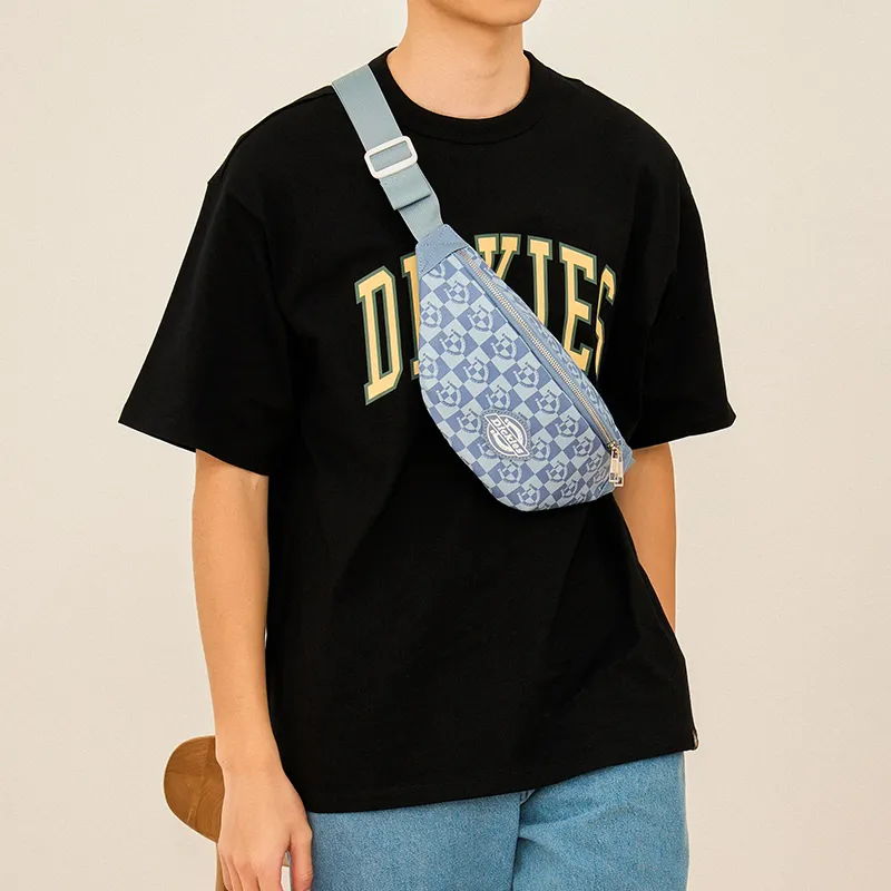 Dickies PVC Sling Bag, Fanny Pack, Crossbody Bag Unisex Denim Blue/Light Khaki/Classic Black-3