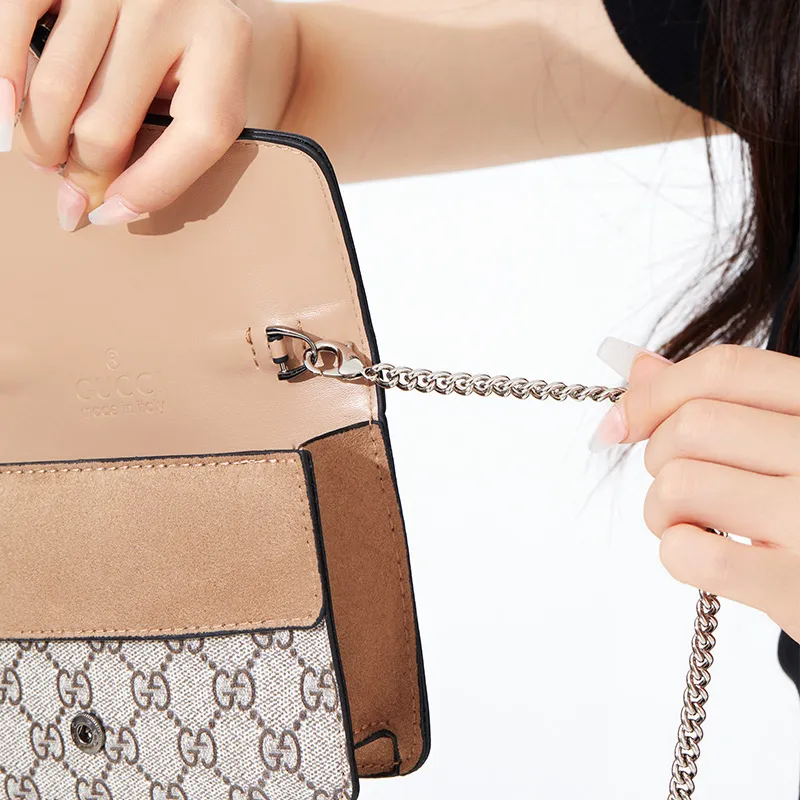 WHERE WHAT WHO Metal Copper Replaceable Bag Strap Unisex Ancient Gold, White Liquor-3