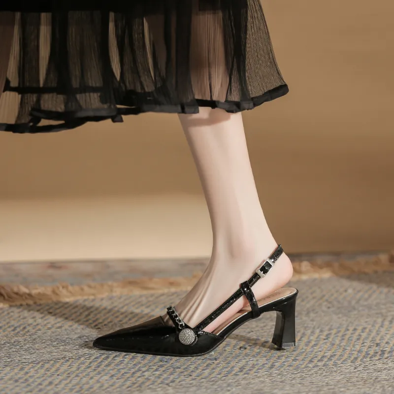 Dunnu Chunky Heel High Heels 5cm Women's Box Included-22