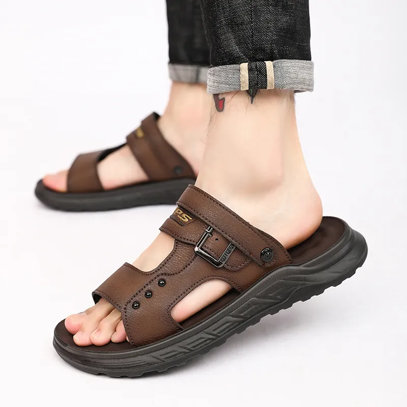 Dunnu Beach Sandals Men Brown-3