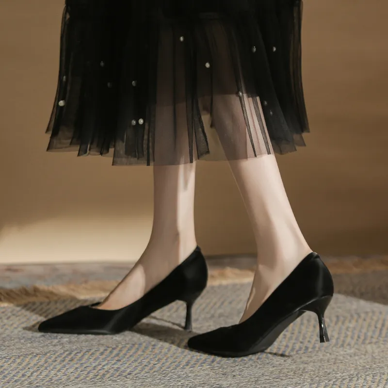 Dunnu Slim Heel High Heels 6cm Women's-4