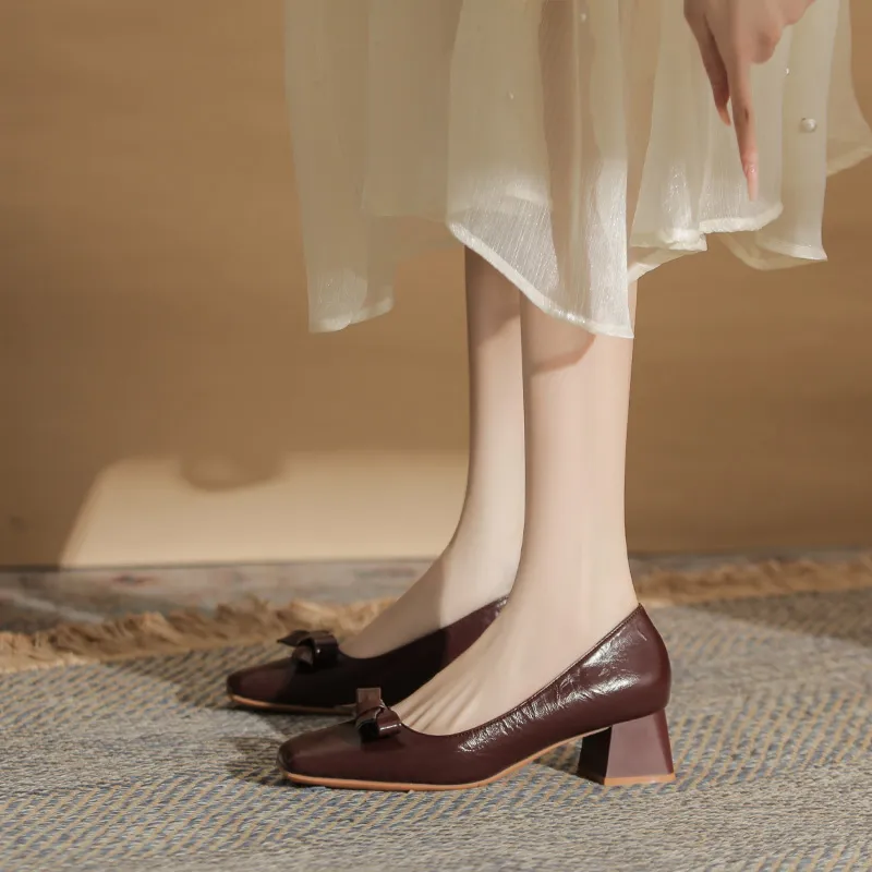 Dunnu Chunky Heel High Heels Women's Box Included-7