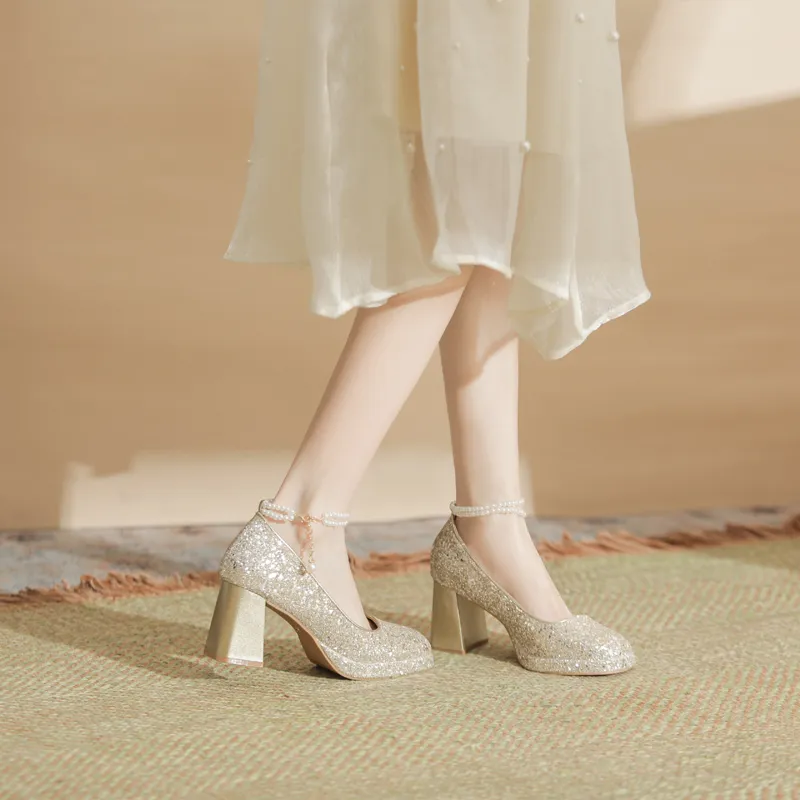 Dunnu Chunky Heel High Heels Women's-22