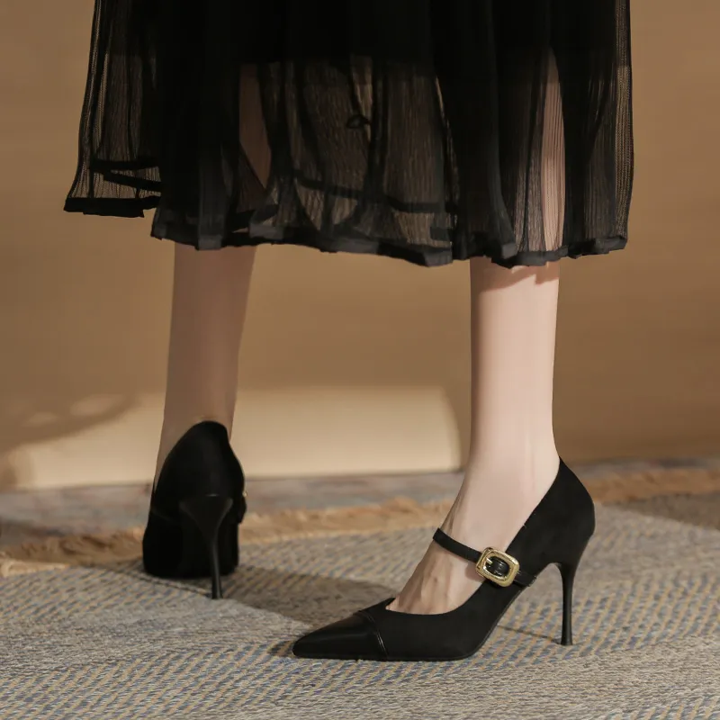 Dunnu Slim Heel High Heels 9cm Women's Box Included-13